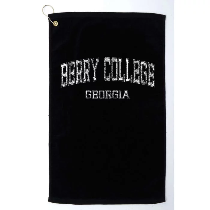 Berry College Georgia Retro Athletic Sports Platinum Collection Golf Towel