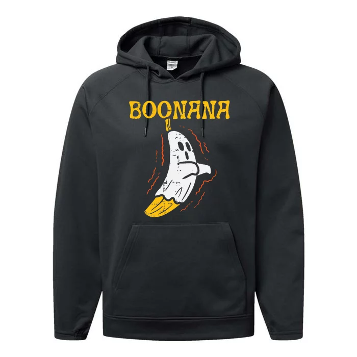 Boonana Cute Ghost Banana Halloween Costume Performance Fleece Hoodie