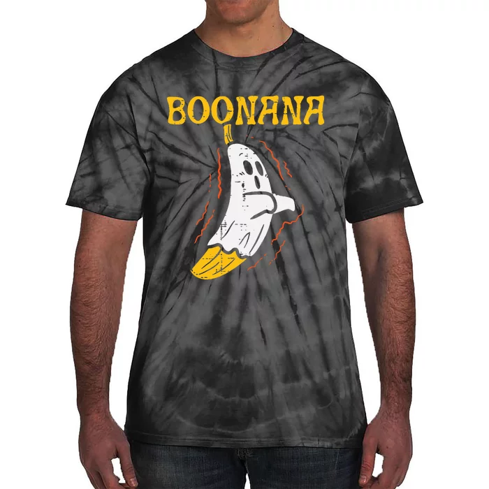 Boonana Cute Ghost Banana Halloween Costume Tie-Dye T-Shirt