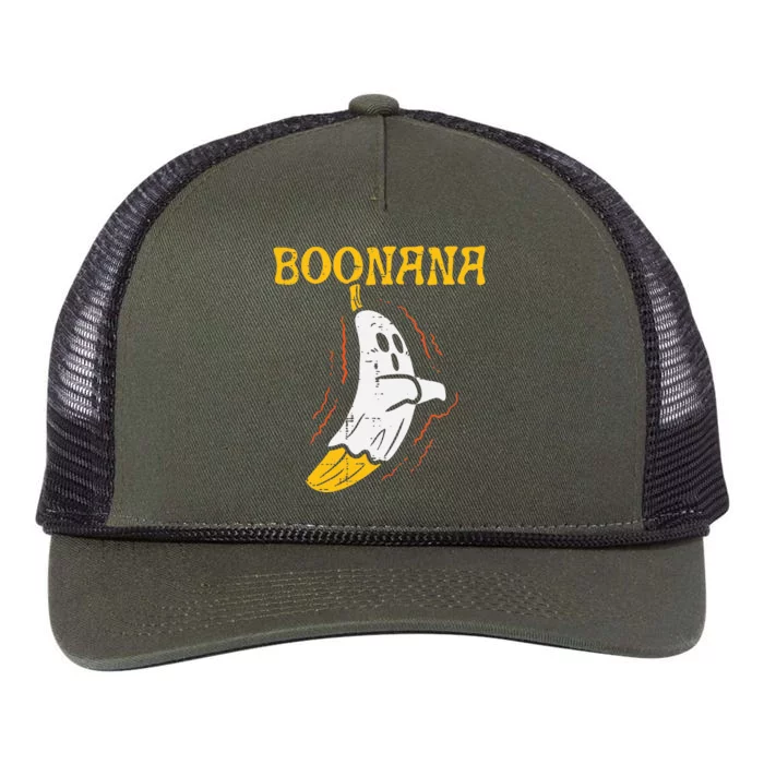 Boonana Cute Ghost Banana Halloween Costume Retro Rope Trucker Hat Cap