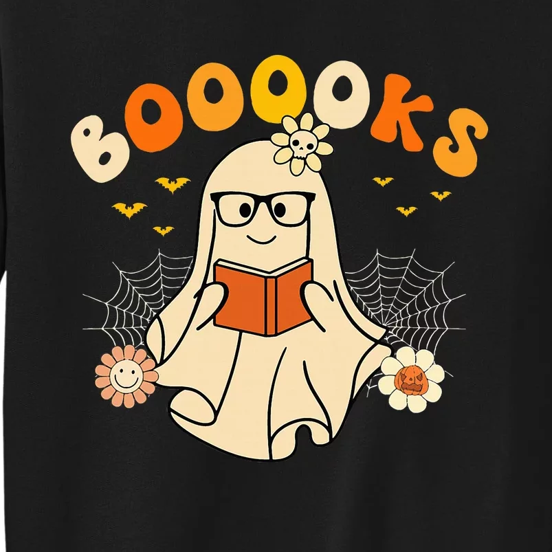 Booooks Cute Ghost Reading Library Books Halloween Sweatshirt