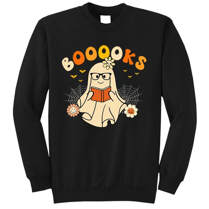 Booooks Cute Ghost Reading Library Books Halloween Sweatshirt