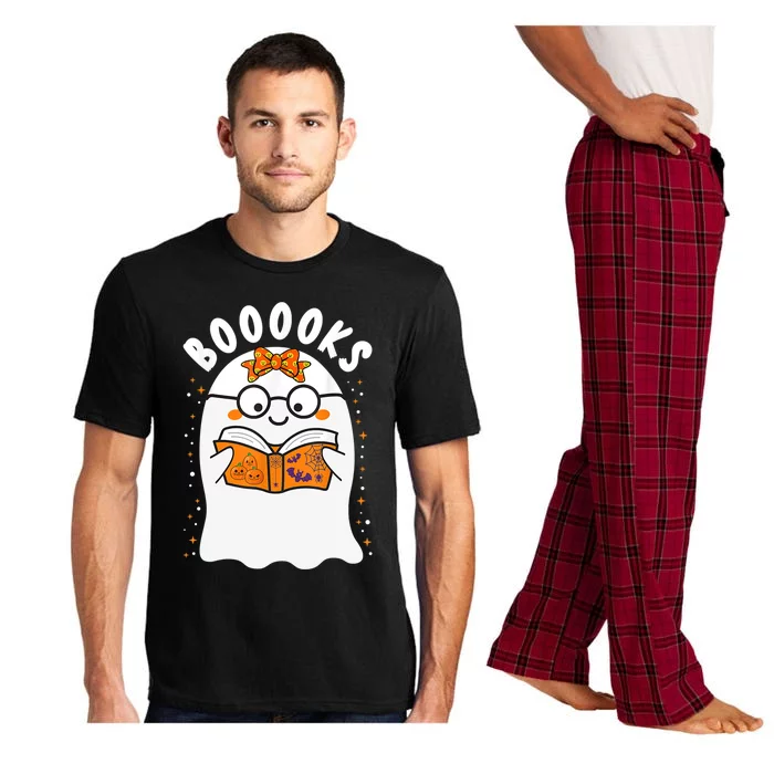 Booooks! Cute Ghost Reading Library Books Teacher Halloween Cute Gift Pajama Set