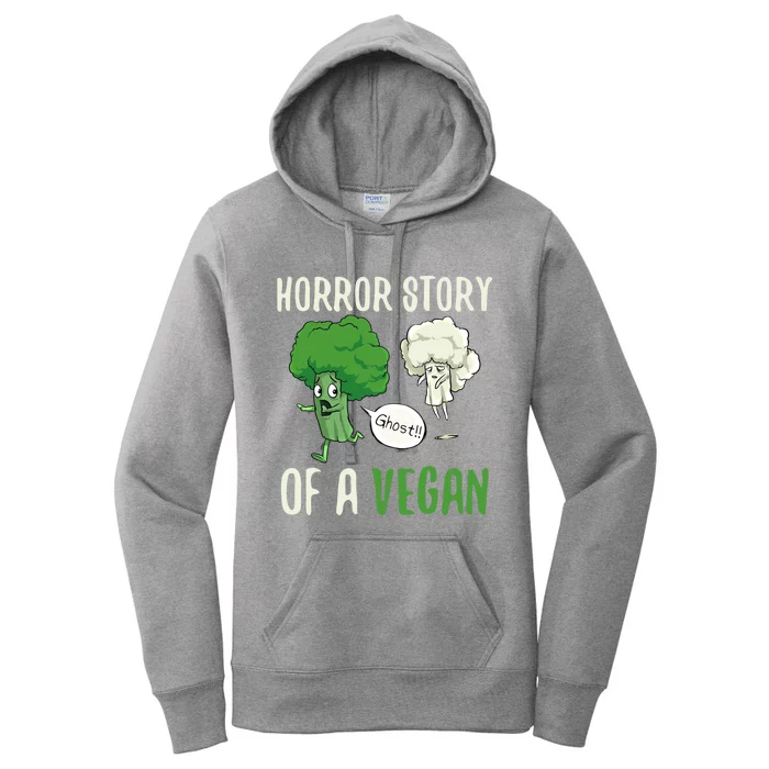 Broccoli Cauliflower Ghost Horror Story Of A Vegan Halloween Gift Women's Pullover Hoodie