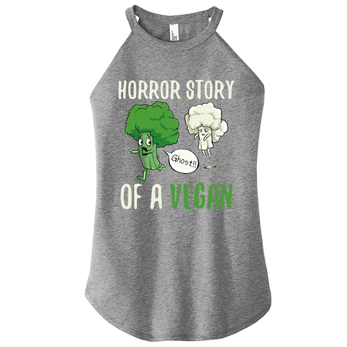 Broccoli Cauliflower Ghost Horror Story Of A Vegan Halloween Gift Women’s Perfect Tri Rocker Tank