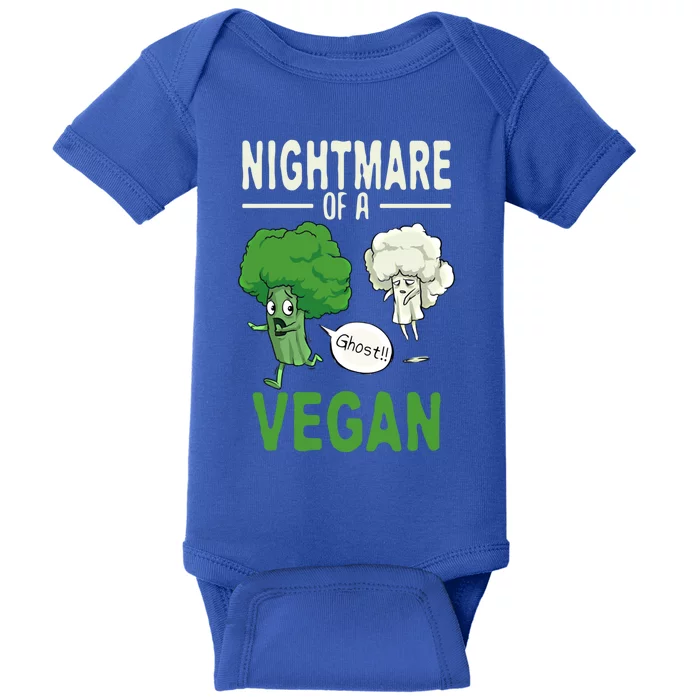 Broccoli Cauliflower Ghost Nightmare Of A Vegan Halloween Gift Baby Bodysuit