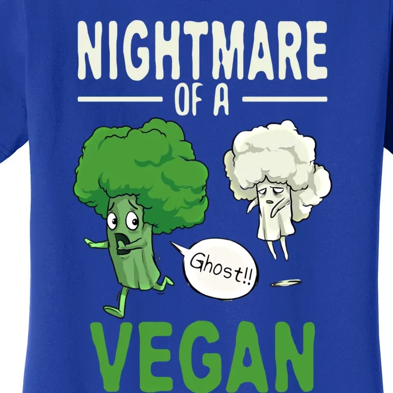 Broccoli Cauliflower Ghost Nightmare Of A Vegan Halloween Gift Women's T-Shirt