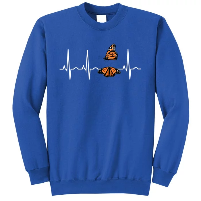 Butterfly Cute Gift Monarch Butterflies Heartbeat Gift Tall Sweatshirt