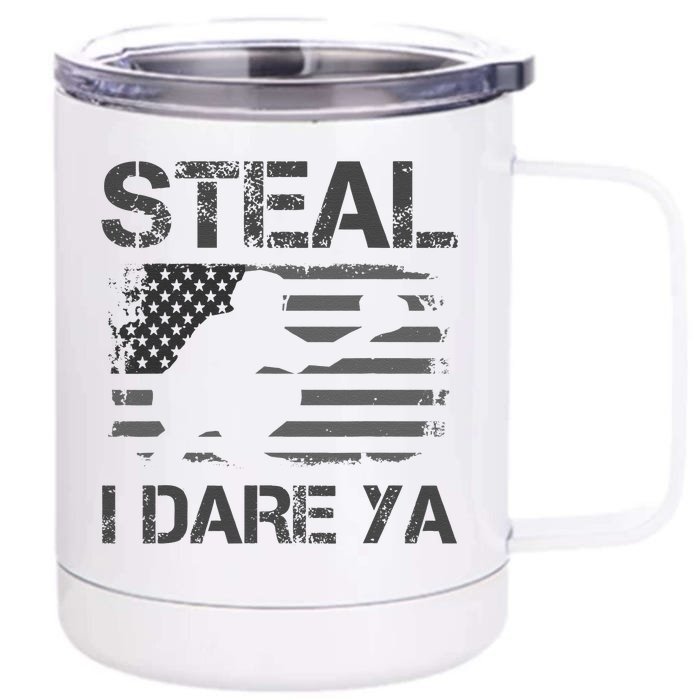 Baseball Catcher Gear American Flag Vintage Sports Front & Back 12oz Stainless Steel Tumbler Cup