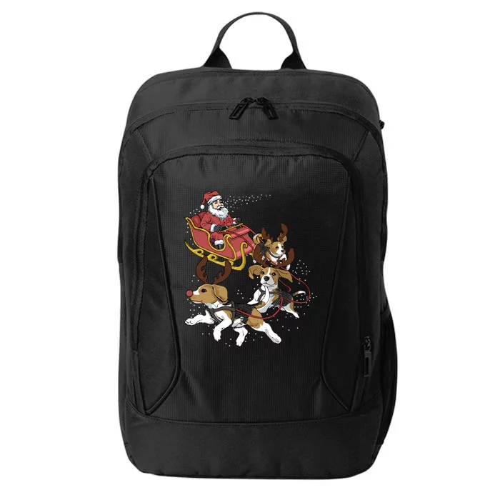 Beagle Christmas Gift City Backpack