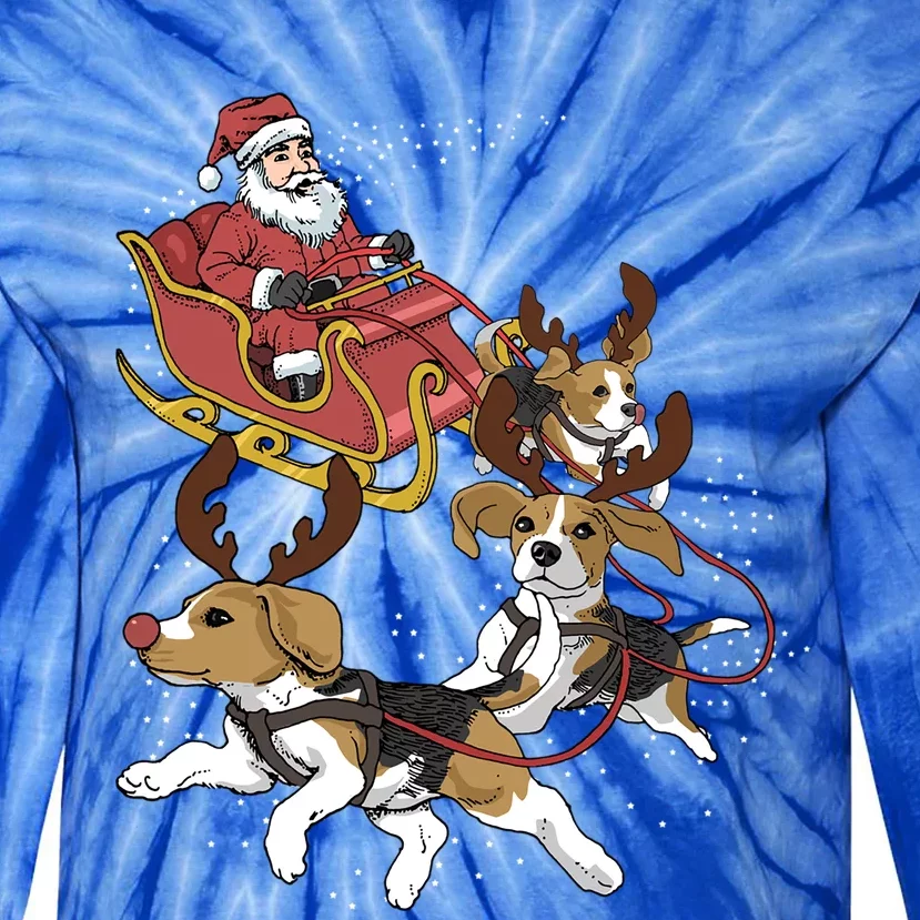 Beagle Christmas Gift Tie-Dye Long Sleeve Shirt