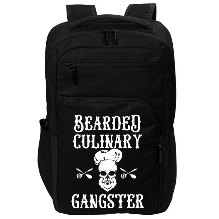 Bearded Culinary Gangster Vintage Cooking Guru Impact Tech Backpack