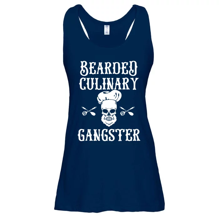 Bearded Culinary Gangster Vintage Cooking Guru Ladies Essential Flowy Tank