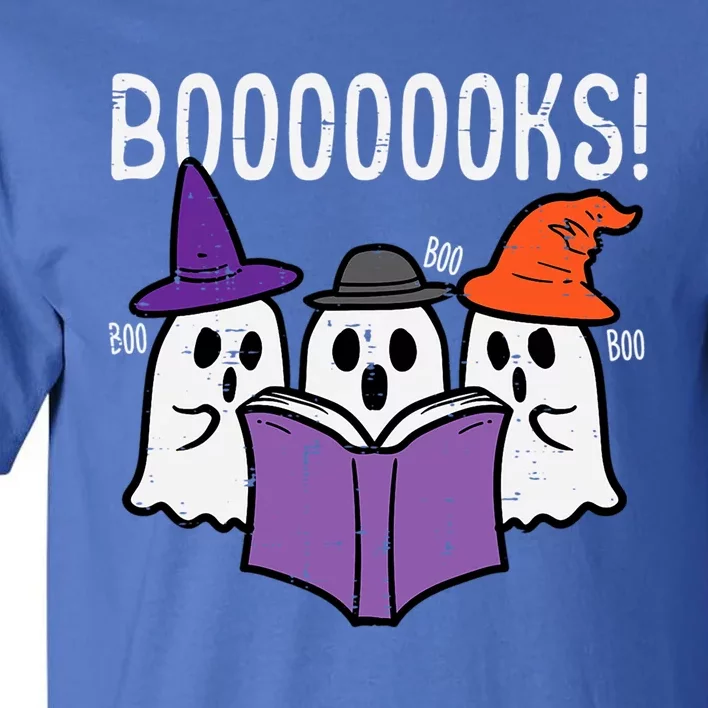 Boooks Cute Ghost Book Reading Teacher Halloween Costume Gift Tall T-Shirt