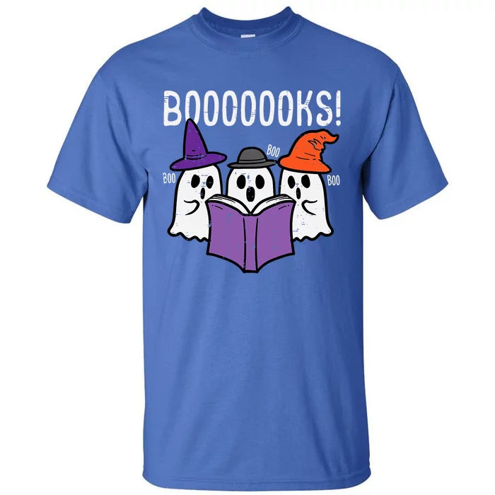 Boooks Cute Ghost Book Reading Teacher Halloween Costume Gift Tall T-Shirt