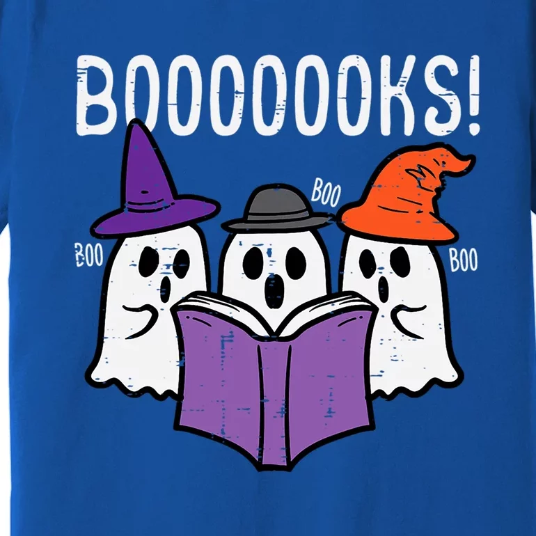 Boooks Cute Ghost Book Reading Teacher Halloween Costume Gift Premium T-Shirt