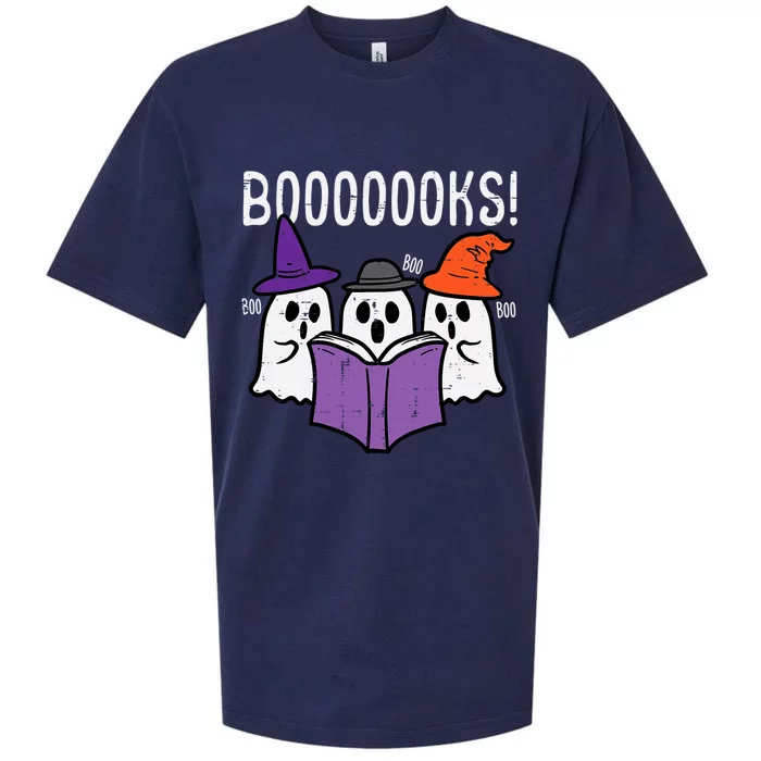 Boooks Cute Ghost Book Reading Teacher Halloween Costume Gift Sueded Cloud Jersey T-Shirt