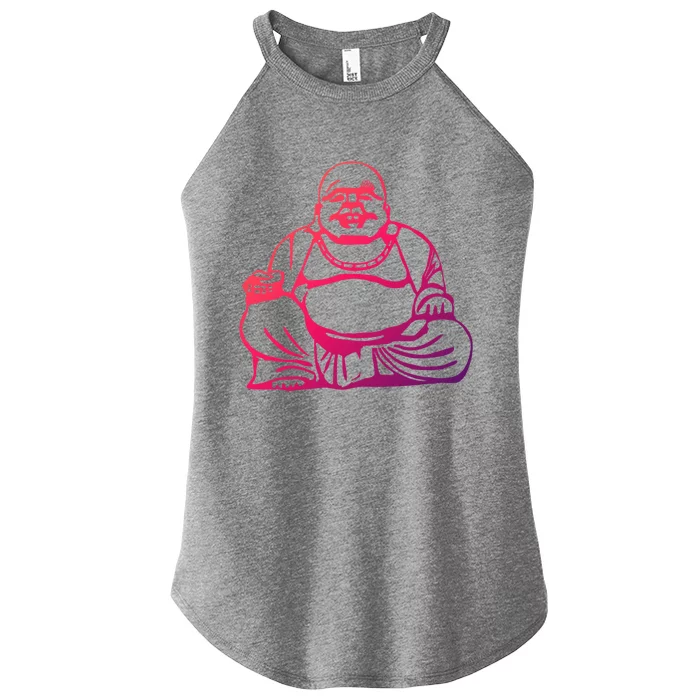 Buddha Cool Gift Blue Small Women’s Perfect Tri Rocker Tank