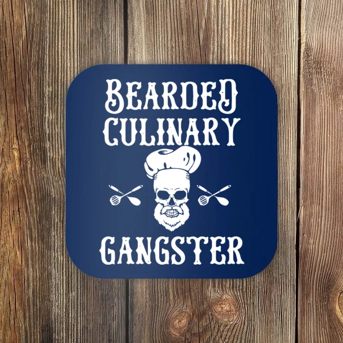 Bearded Culinary Gangster Vintage Cooking Guru Coaster