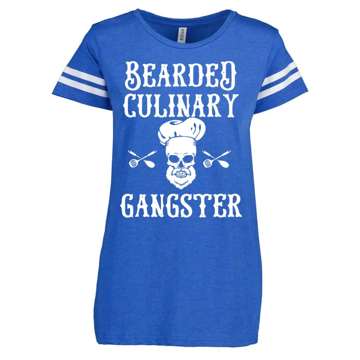 Bearded Culinary Gangster Vintage Cooking Guru Enza Ladies Jersey Football T-Shirt