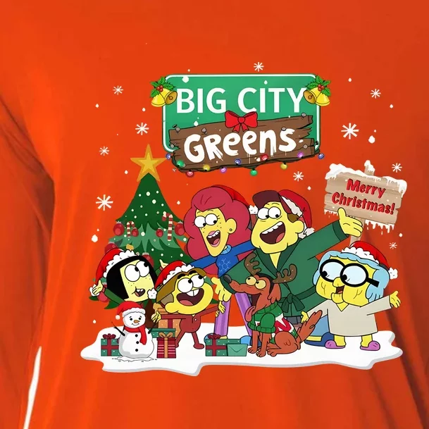 Big City Greens Merry Christmas Holiday Season Cooling Performance Long Sleeve Crew