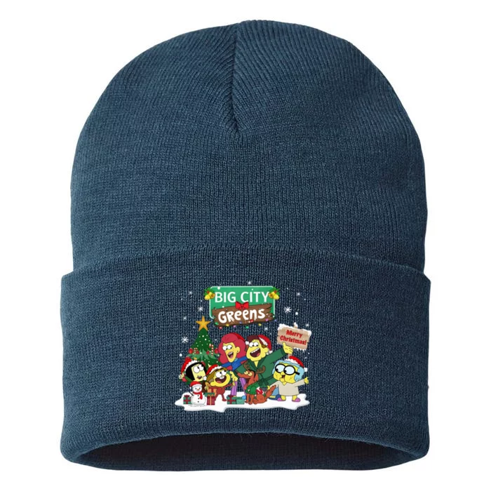 Big City Greens Merry Christmas Holiday Season Sustainable Knit Beanie