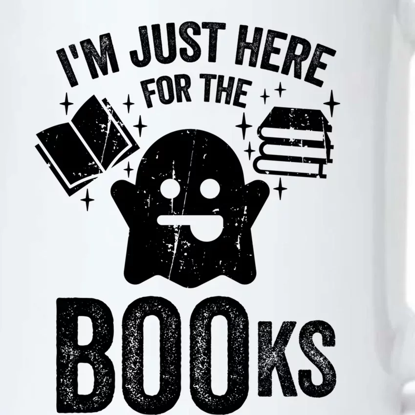 Booooks Cute Ghost Reading Books Halloween Gift Black Color Changing Mug