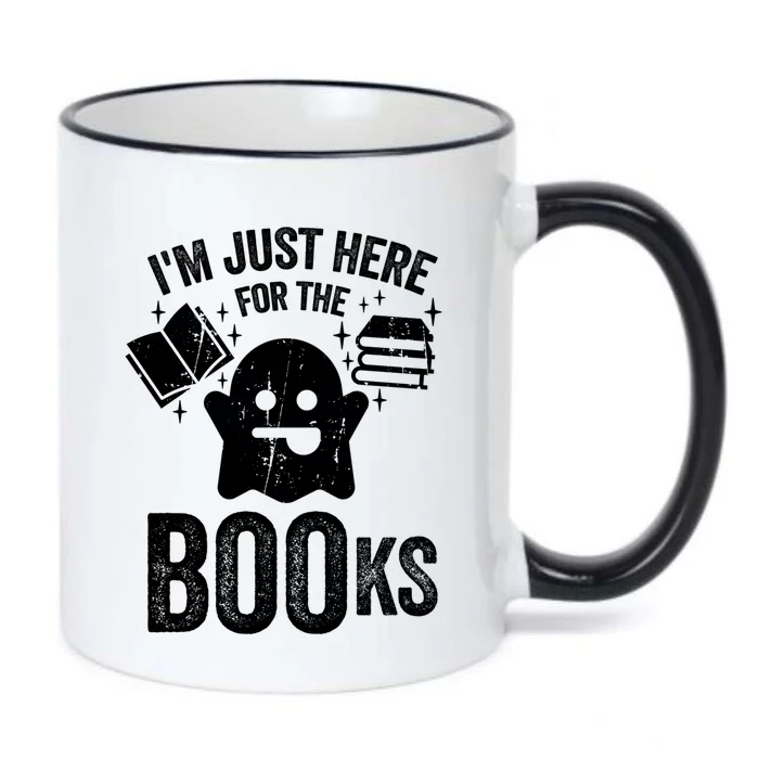 Booooks Cute Ghost Reading Books Halloween Gift Black Color Changing Mug