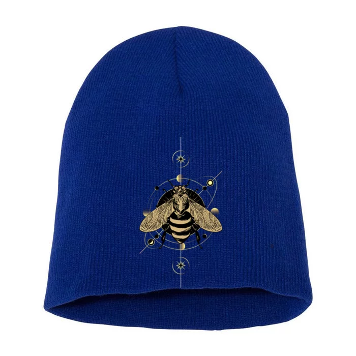 Beekeeper Cute Gift Honeycomb Honey Bee Compass Beekeeping Cool Gift Short Acrylic Beanie