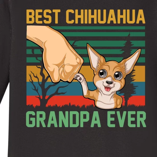 Best Chihuahua Grandpa Ever Baby Long Sleeve Bodysuit