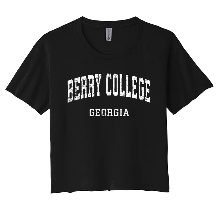 Berry College Georgia Ga Vintage Women's Crop Top Tee