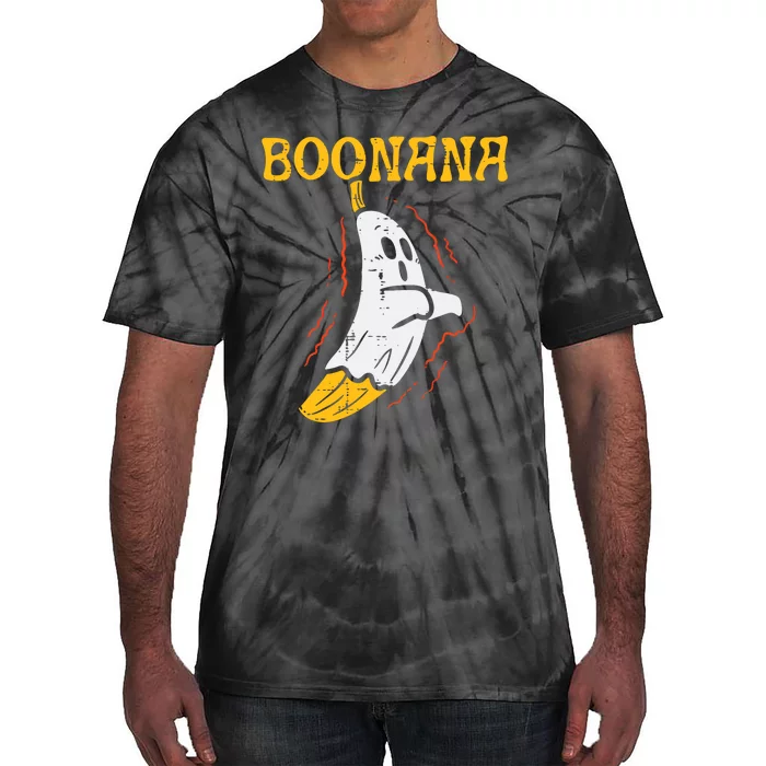 Boonana Cute Ghost Banana Halloween Costume Tie-Dye T-Shirt