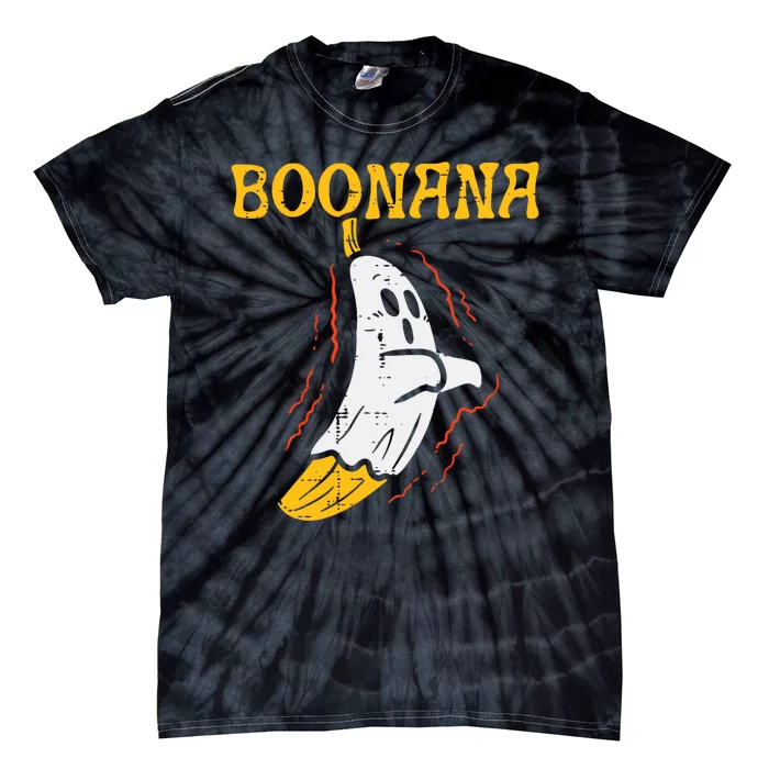 Boonana Cute Ghost Banana Halloween Costume Tie-Dye T-Shirt