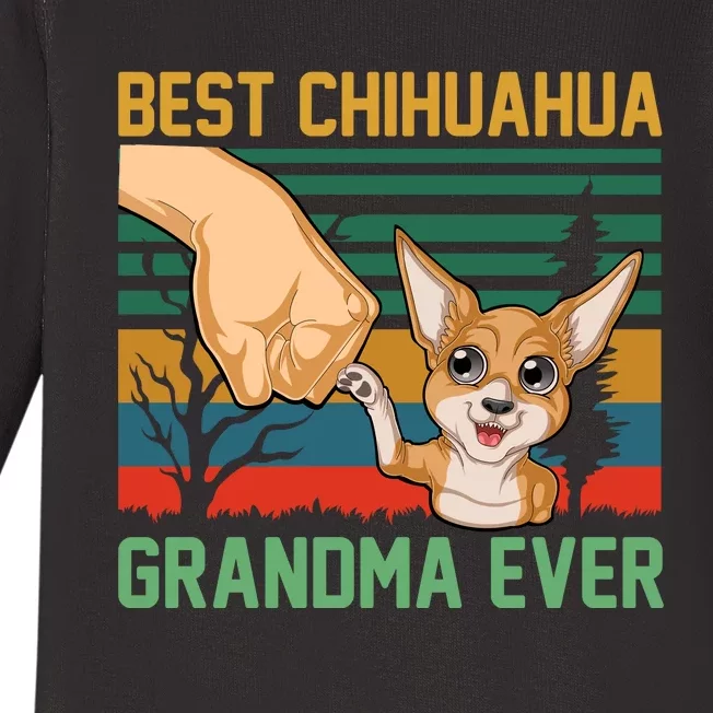 Best Chihuahua Grandma Ever Baby Long Sleeve Bodysuit