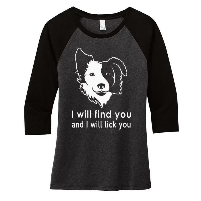 Border Collie gifts for dog lovers owners Women's Tri-Blend 3/4-Sleeve Raglan Shirt