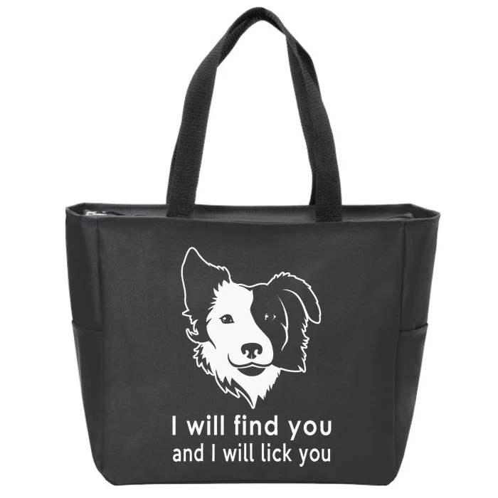 Border Collie gifts for dog lovers owners Zip Tote Bag