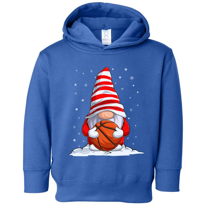 Basketball Christmas Gnome Family Pajamas Gift Toddler Hoodie