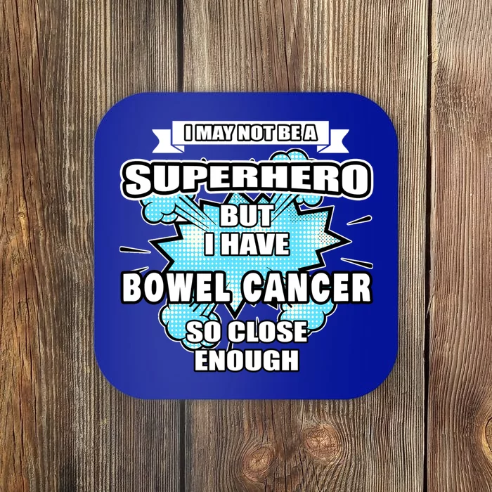 Bowel Cancer Gift Superhero Bowel Cancer Awareness Cute Gift Coaster