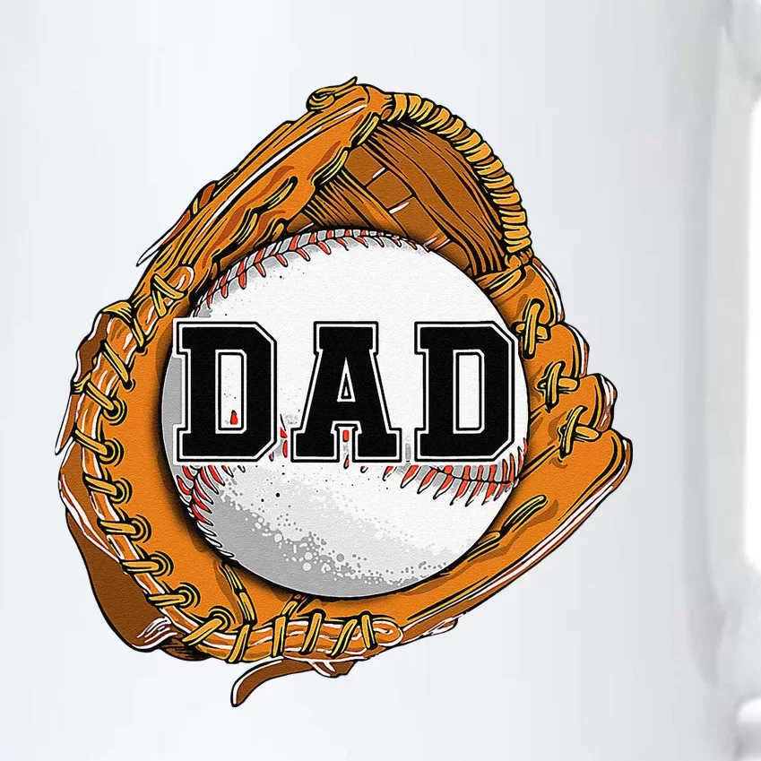 Baseball Catch Glove Baseball Dad Baseball Daddy Fathers Day Black Color Changing Mug