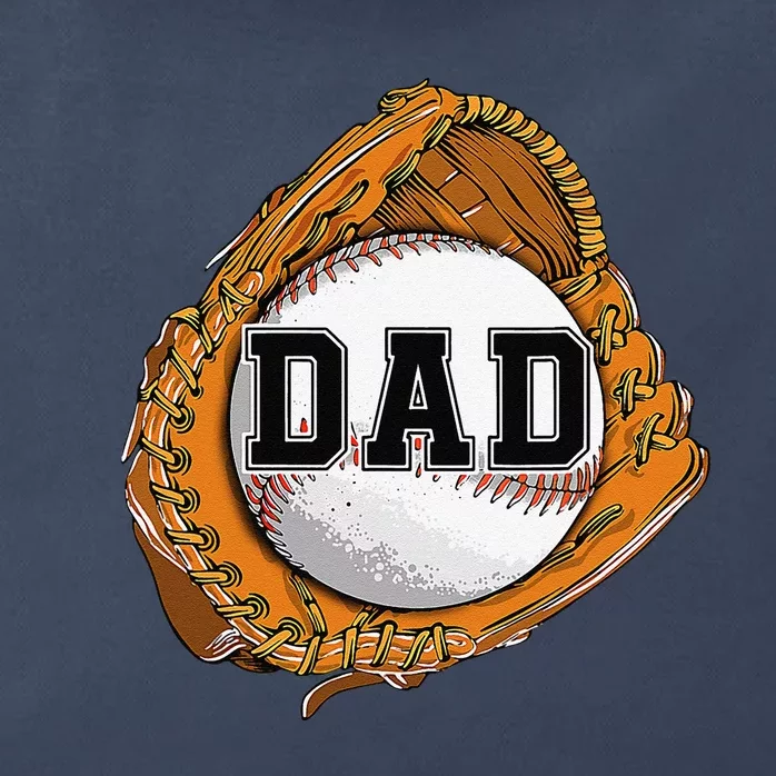 Baseball Catch Glove Baseball Dad Baseball Daddy Fathers Day Zip Tote Bag