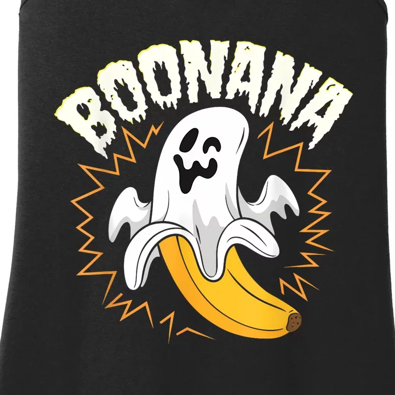 Boonana Cute Ghost Banana Halloween Costume Ladies Essential Tank