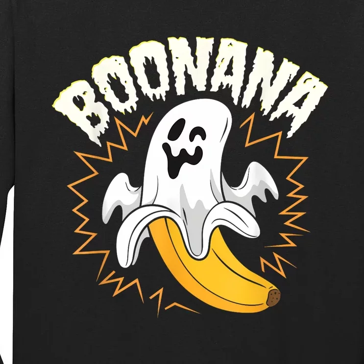 Boonana Cute Ghost Banana Halloween Costume Tall Long Sleeve T-Shirt