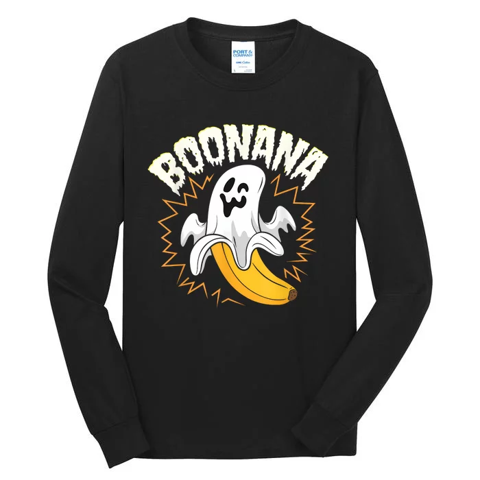 Boonana Cute Ghost Banana Halloween Costume Tall Long Sleeve T-Shirt