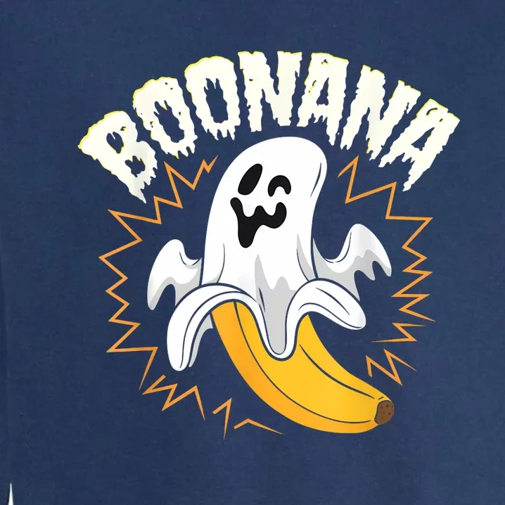 Boonana Cute Ghost Banana Halloween Costume Garment-Dyed Sweatshirt