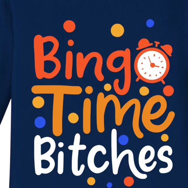 Bingo Cards Game Bingo Time Bitches Gift Baby Long Sleeve Bodysuit