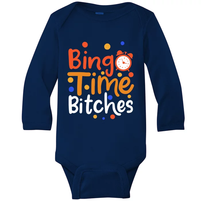 Bingo Cards Game Bingo Time Bitches Gift Baby Long Sleeve Bodysuit