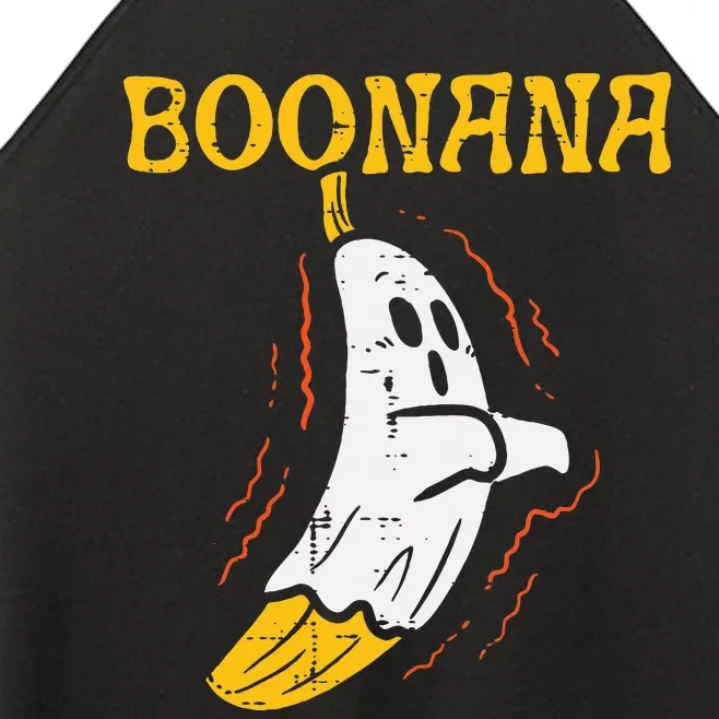 Boonana Cute Ghost Banana Halloween Costume Women’s Perfect Tri Rocker Tank