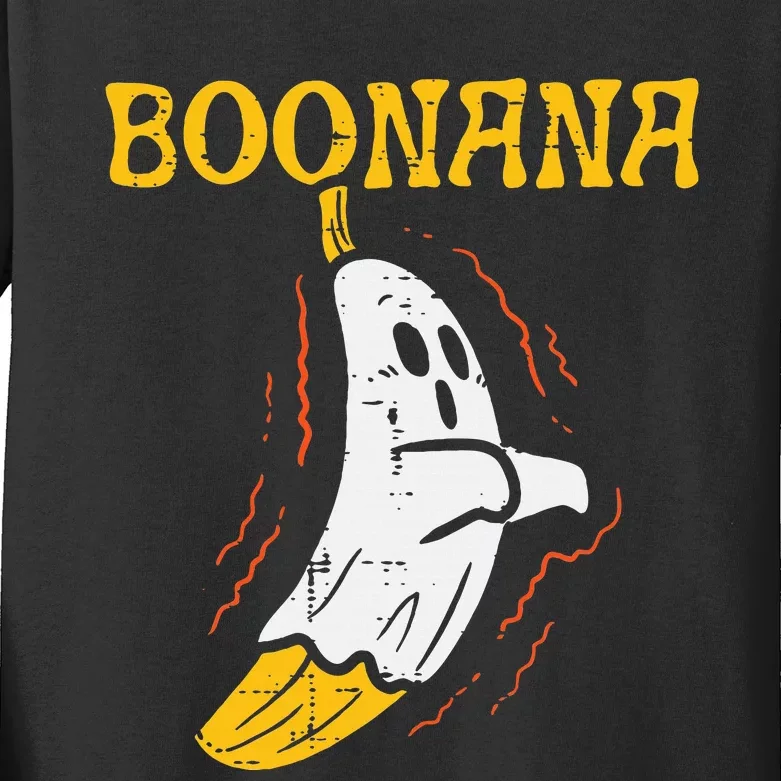 Boonana Cute Ghost Banana Halloween Costume Kids Long Sleeve Shirt