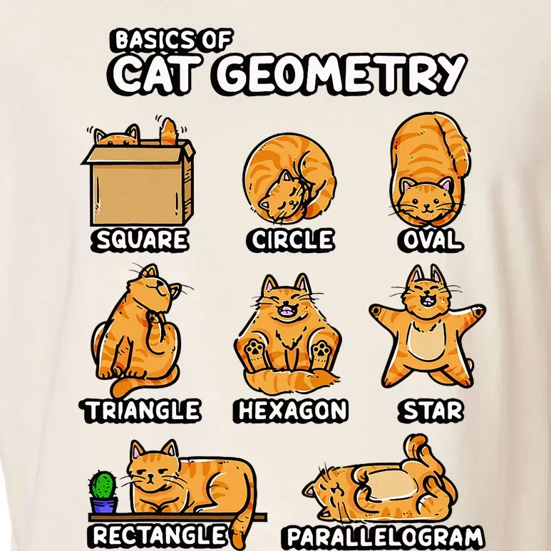 Basic Cat Geometry Cute Cat Cat Lover Cat Garment-Dyed Women's Muscle Tee