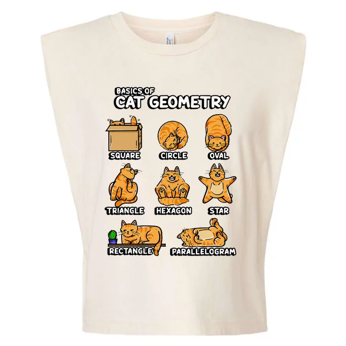 Basic Cat Geometry Cute Cat Cat Lover Cat Garment-Dyed Women's Muscle Tee